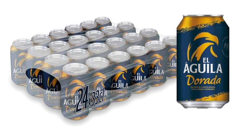 El Aguila Dorada Cerveza Lager Especial Pack Lata, 24 x 33cl