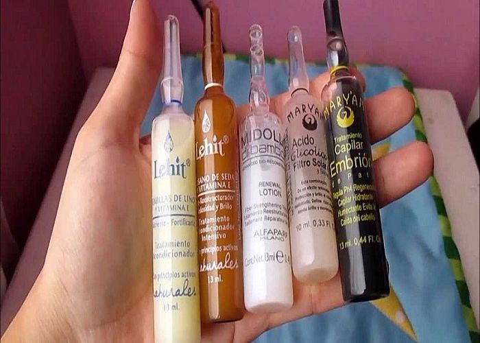Ampolletas para el cabello de colores