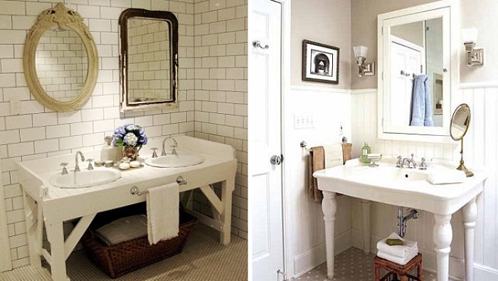 baño estilo vintage