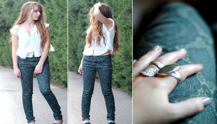 cómo decorar jeans estampándolos