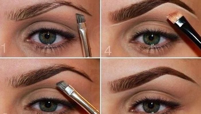 maquilla las cejas en el maquillajes de ojos hundidos