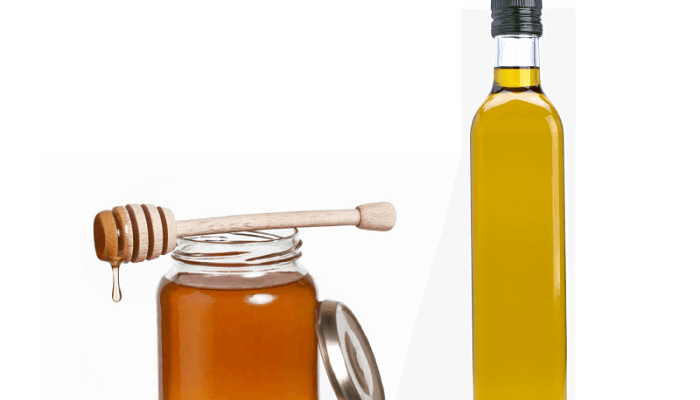 aceite de oliva y miel para el cabello maltratado