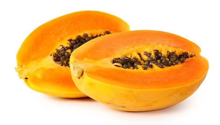 papaya para combatir los granos de la cara